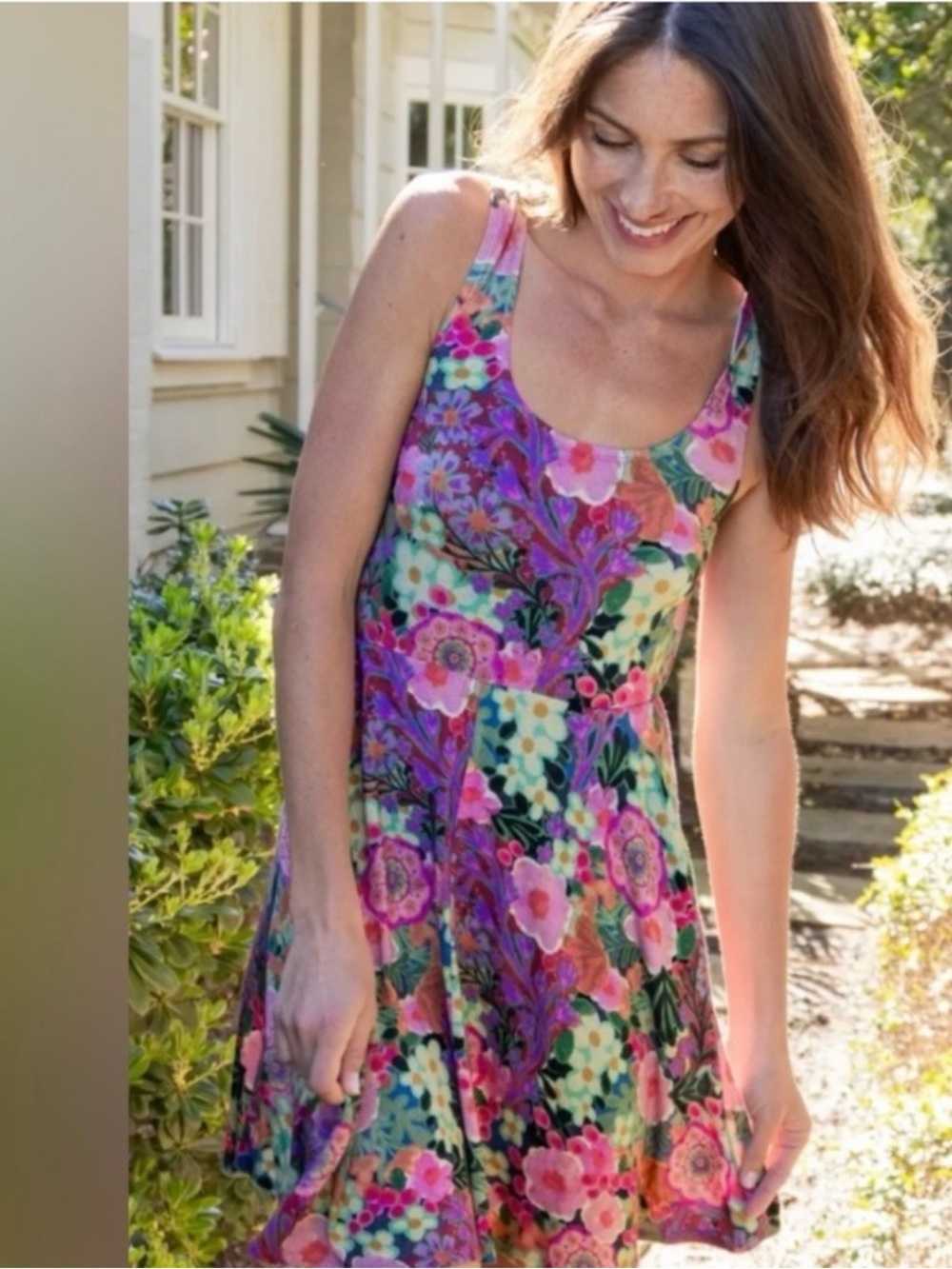 NATURAL LIFE Purple Floral Opal Ballet Dress, Buttery Soft, NWT, Size S